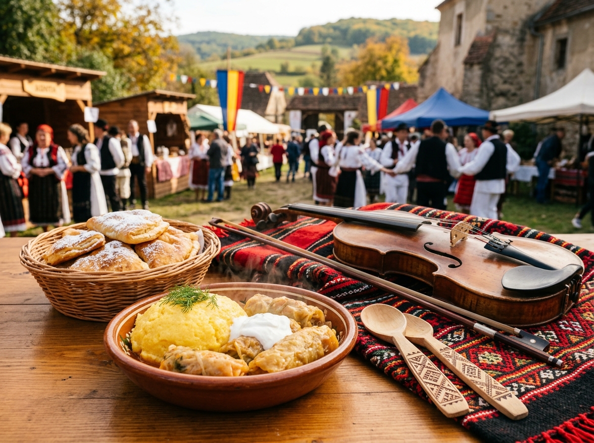 Mâncare tradițională, muzică și meșteșuguri românești
